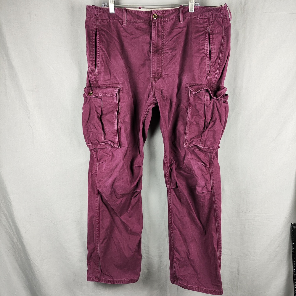 Levis Cargo Pants Mens 40x29 Purple Denim Straight Leg Utility Casual Workwear